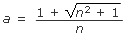 Simplfied formula for a.